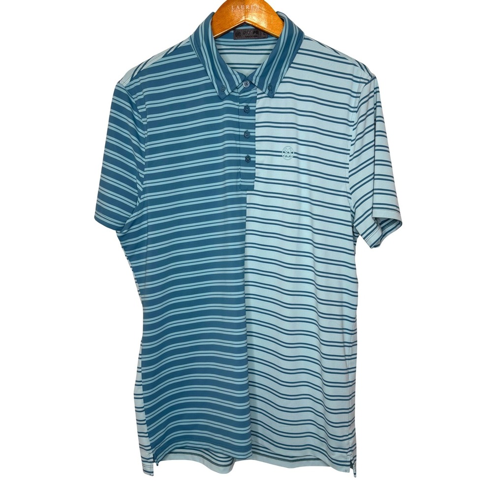 G/Fore Golf‎ Polo Striped Large Blue